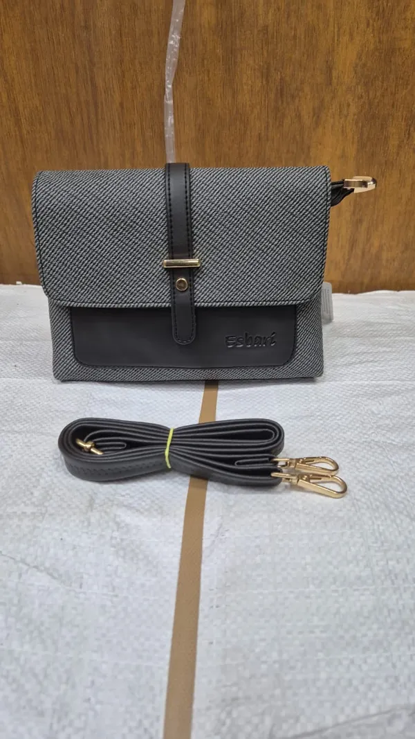 Grey_Pu_Leather_Textured_Crossbody_Bag_For_Women