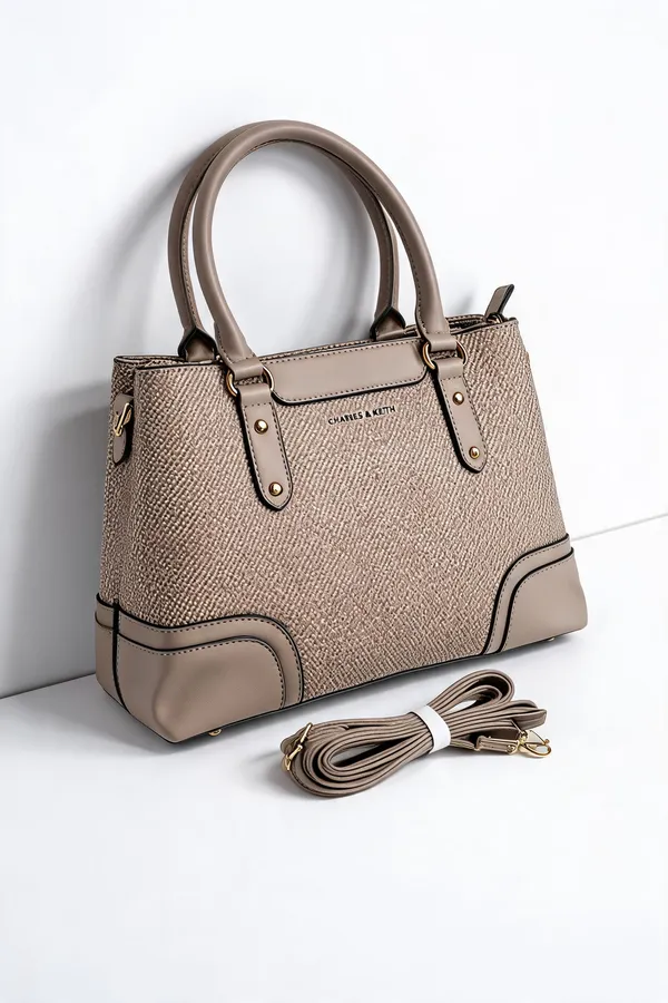 Taupe_Pu_Leather_Structured_Tote_Bag_For_Women
