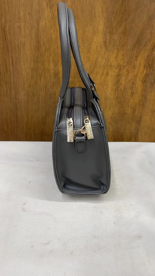 Grey_Pu_Leather_Structured_Handbag_For_Women