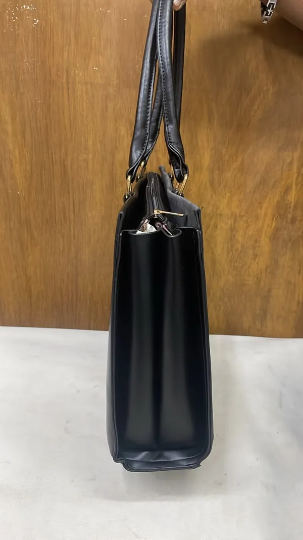 Grey_Pu_Leather_Structured_Tote_Bag_For_Women