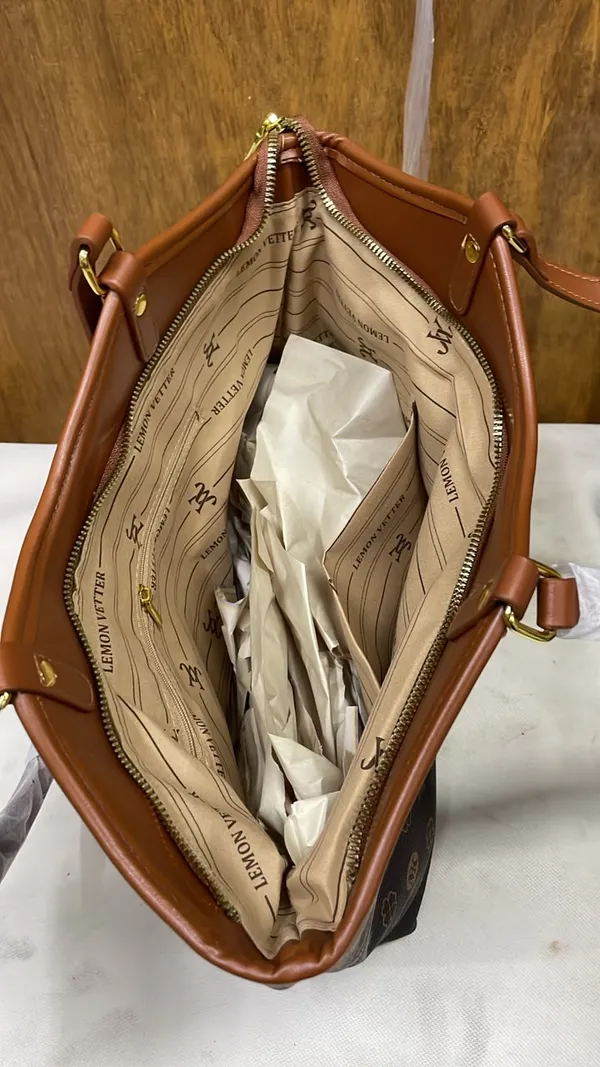 Brown_Pu_Leather_Printed_Tote_Bag_For_Women