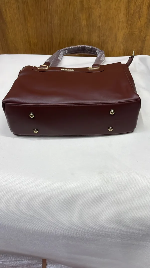 Maroon_Pu_Leather_Tote_Bag_For_Women