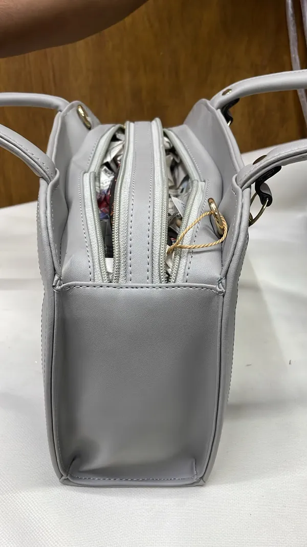 Grey_Pu_Leather_Structured_Handbag_With_Detachable_Strap_For_Women