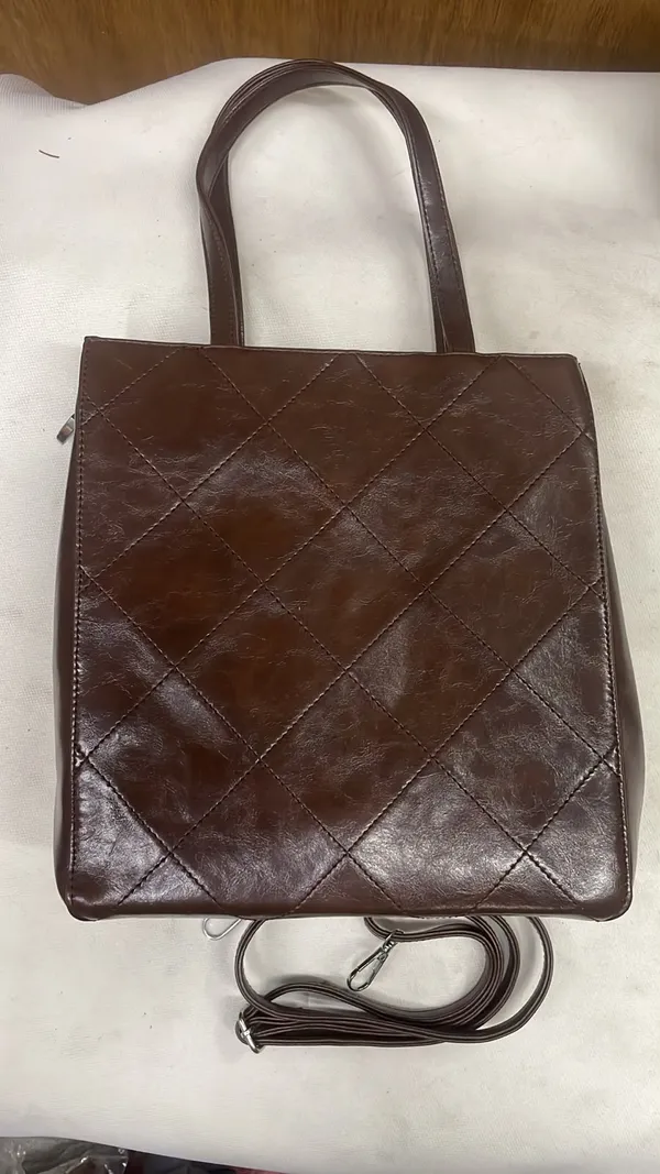 Brown_Pu_Leather_Quilted_Tote_Bag_For_Women
