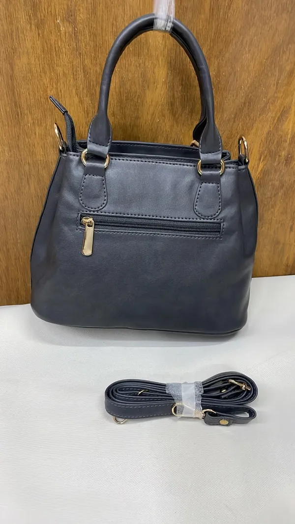 Black_Pu_Leather_Structured_Handbag_For_Women