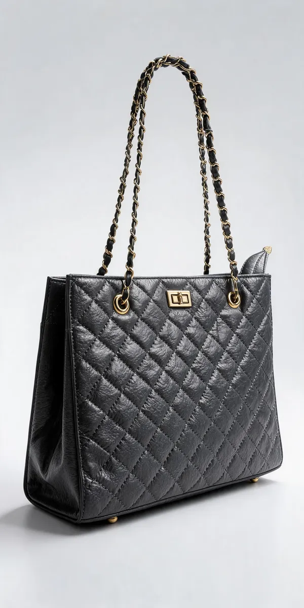 Black_Pu_Leather_Quilted_Shoulder_Bag_For_Women