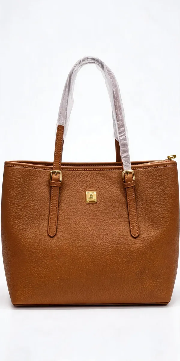 Brown_Pu_Leather_Structured_Tote_Bag_For_Women