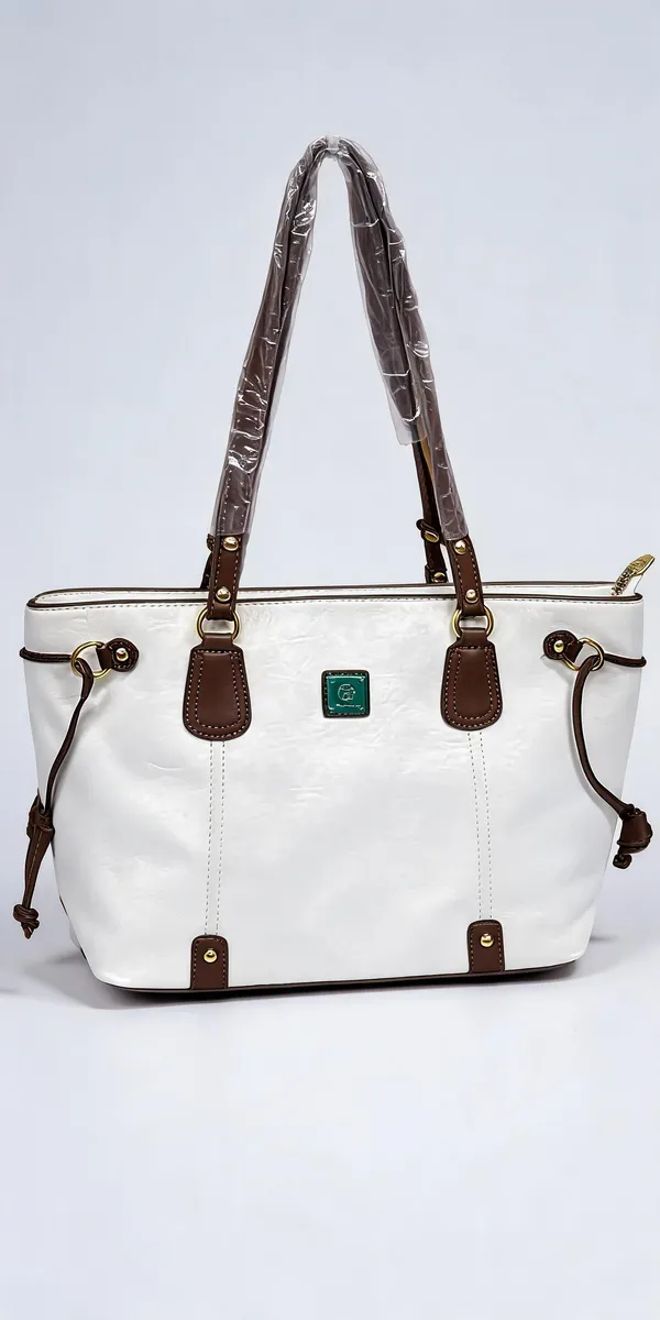 White_Pu_Leather_Tote_Bag_For_Women