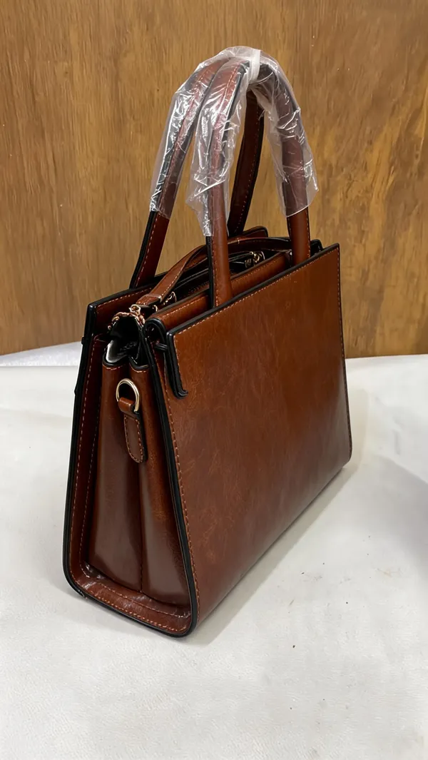 Brown_Pu_Leather_Structured_Handbag_For_Women