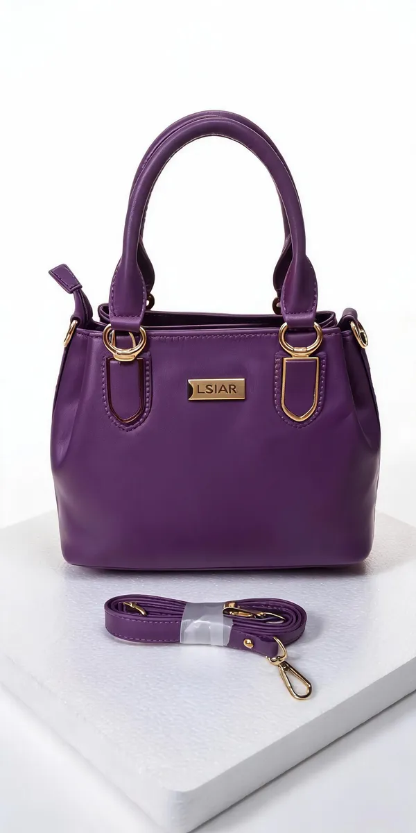Purple_Pu_Leather_Structured_Handbag_For_Women