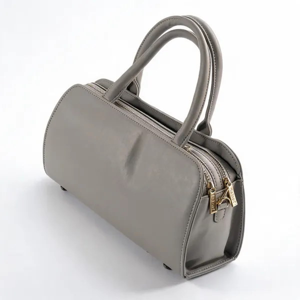 Grey_Pu_Leather_Structured_Handbag_For_Women