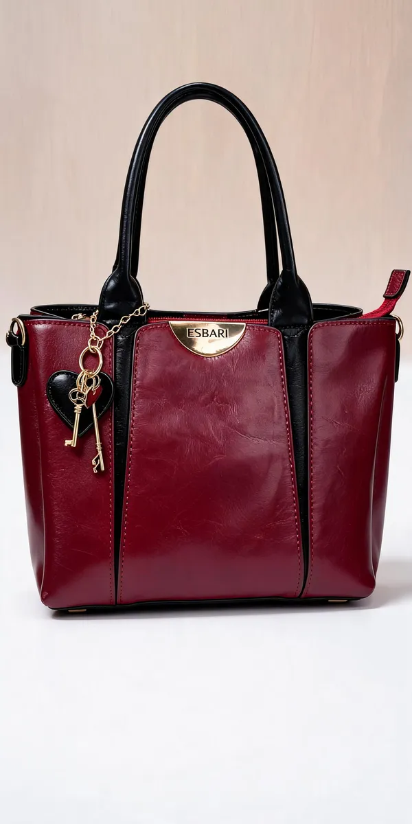 Burgundy_Pu_Leather_Tote_Bag_For_Women