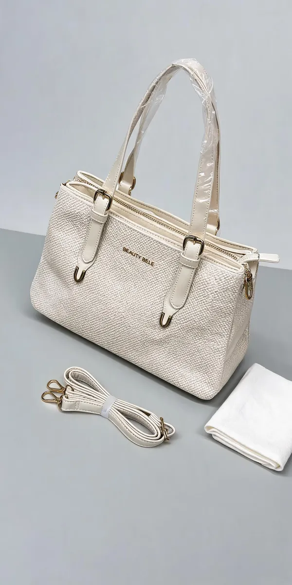 White_Pu_Leather_Tote_Bag_For_Women