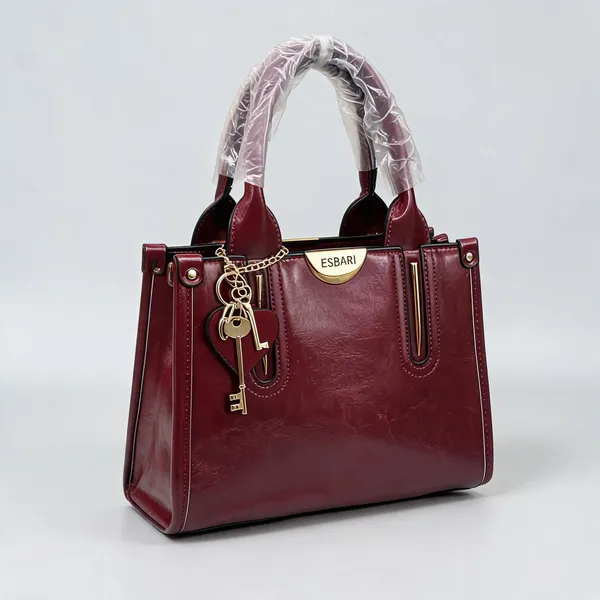 Maroon_Pu_Leather_Tote_Bag_For_Women