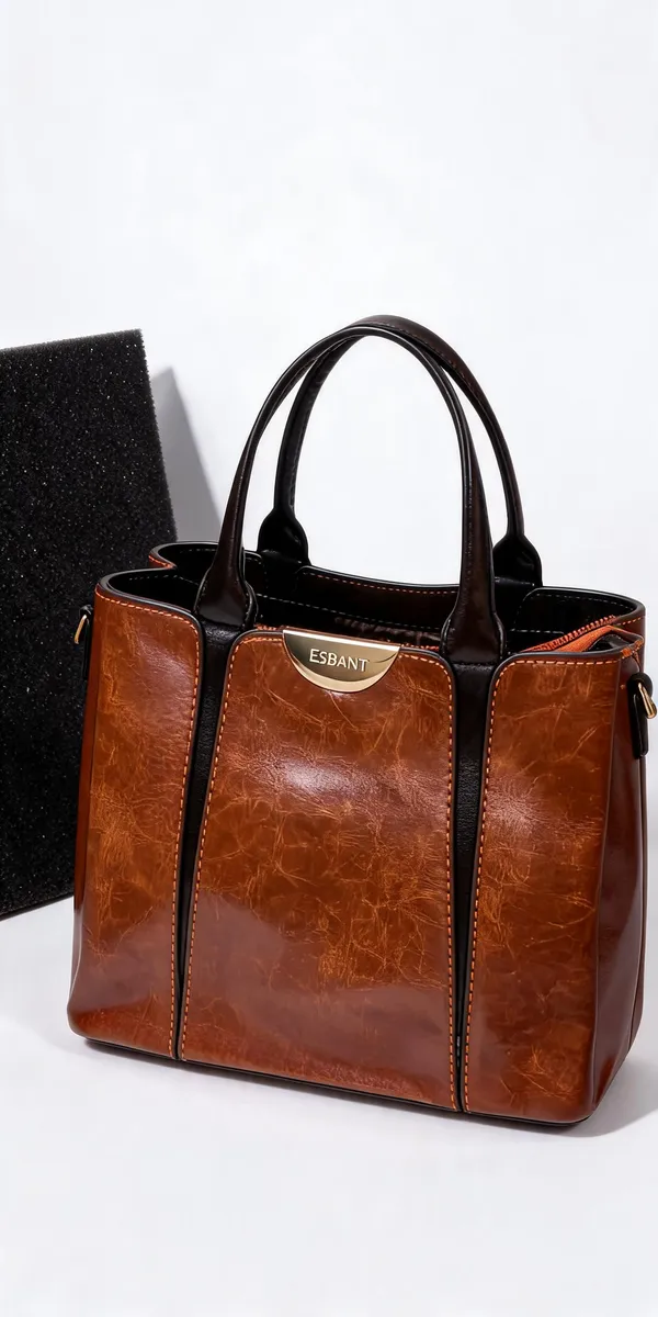 Brown_Pu_Leather_Tote_Bag_For_Women
