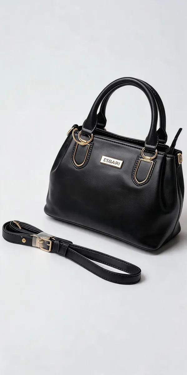Black_Pu_Leather_Structured_Handbag_For_Women