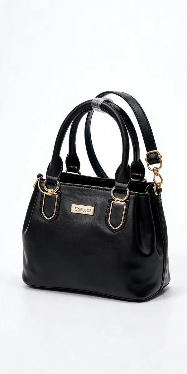 Black_Pu_Leather_Structured_Handbag_For_Women