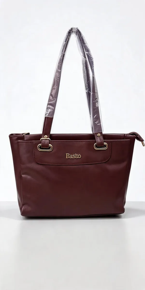 Maroon_Pu_Leather_Tote_Bag_For_Women