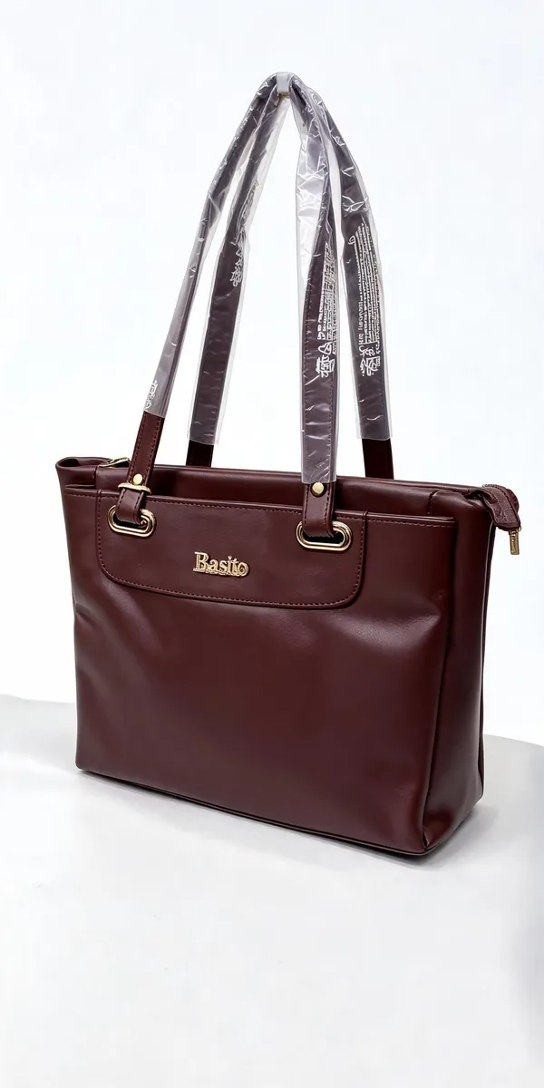Maroon_Pu_Leather_Tote_Bag_For_Women