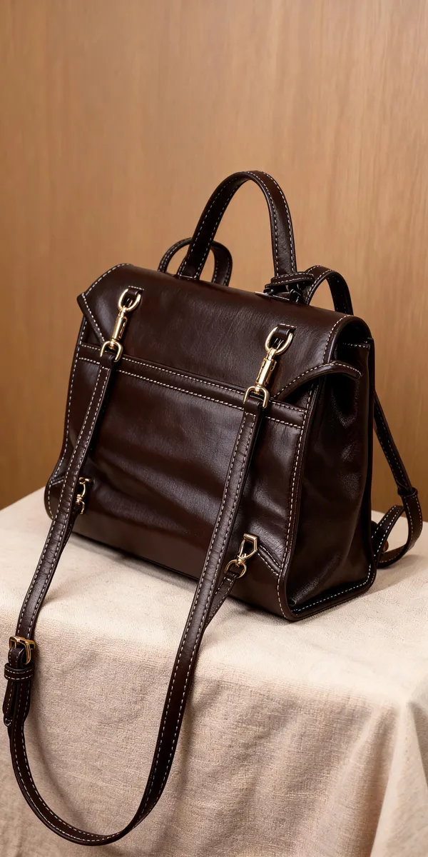 Brown_Pu_Leather_Convertible_Backpack_For_Women
