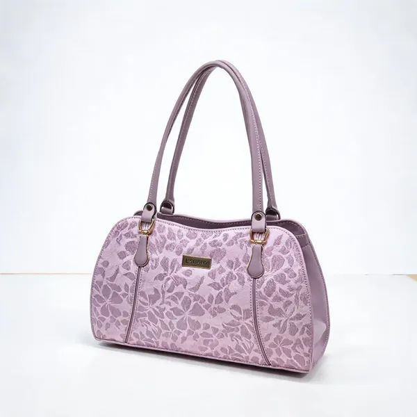 Lavender_Pu_Leather_Floral_Tote_Bag_For_Women