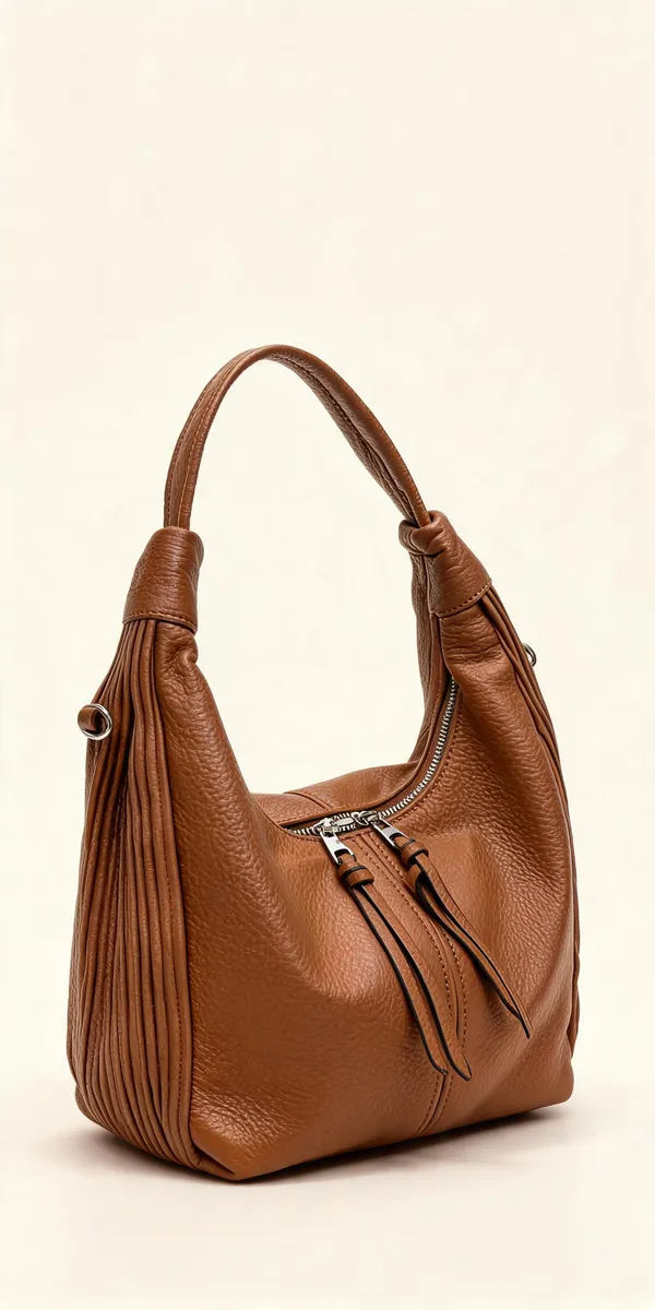 Brown_Pu_Leather_Textured_Hobo_Bag_For_Women