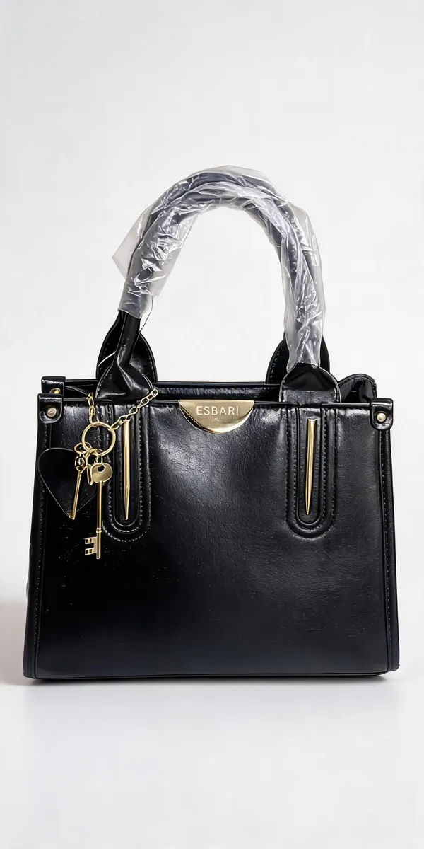 Black_Pu_Leather_Structured_Handbag_For_Women