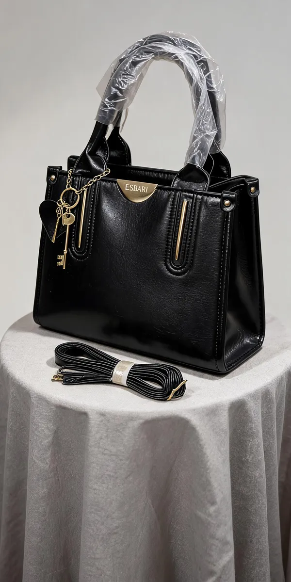Black_Pu_Leather_Structured_Handbag_For_Women