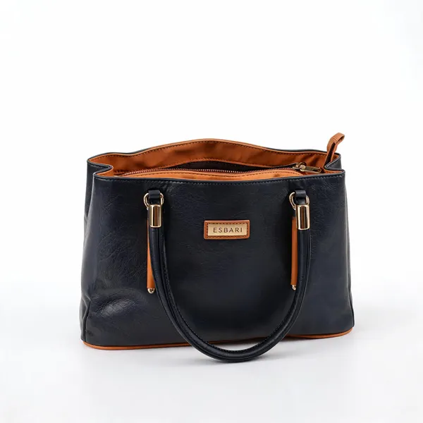 Black_Pu_Leather_Structured_Tote_Bag_For_Women