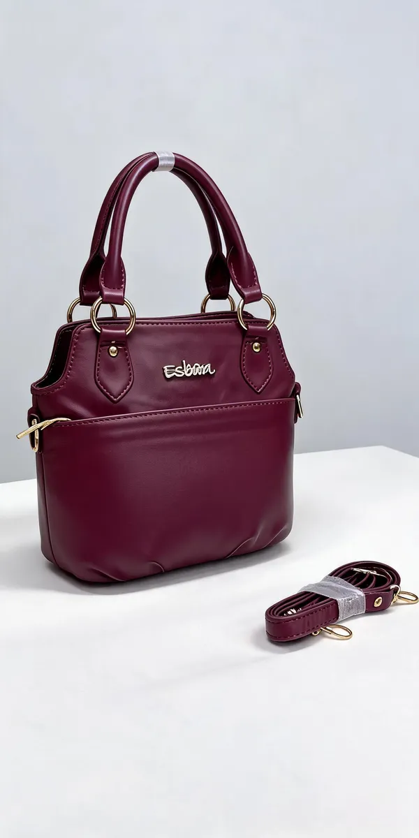 Maroon_Pu_Leather_Handbag_For_Women