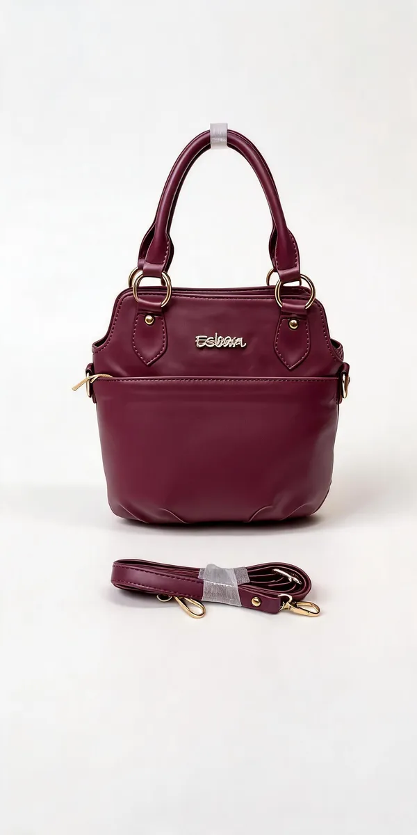 Maroon_Pu_Leather_Handbag_For_Women
