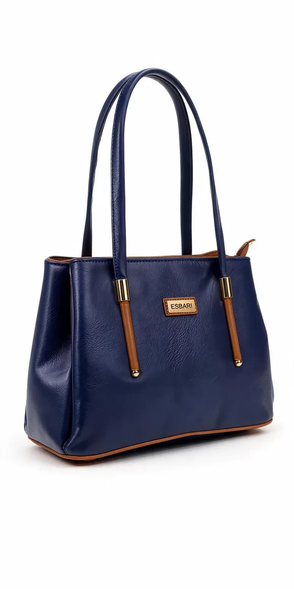 Blue_Pu_Leather_Tote_Bag_For_Women