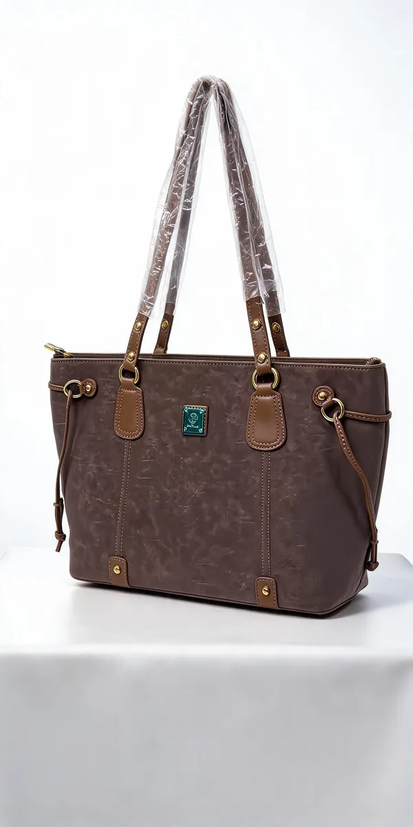 Brown_Pu_Leather_Tote_Bag_For_Women