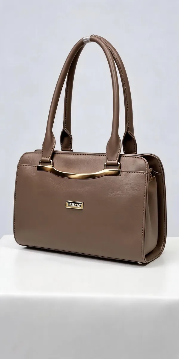 Brown_Pu_Leather_Structured_Handbag_For_Women