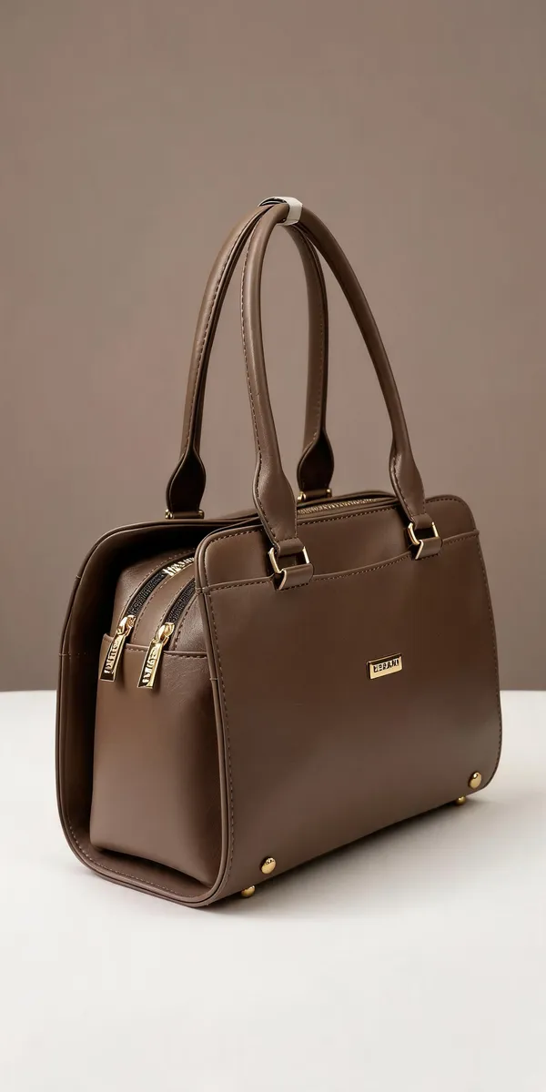 Brown_Pu_Leather_Structured_Handbag_For_Women