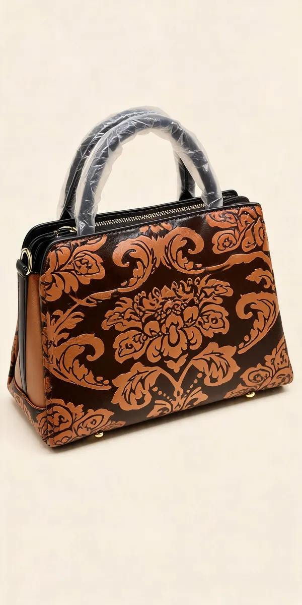 Brown_Pu_Leather_Structured_Handbag_For_Women