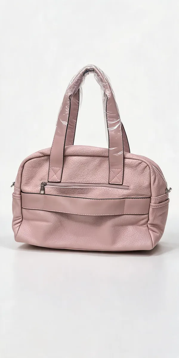 Pink_Pu_Leather_Handheld_Handbag_For_Women