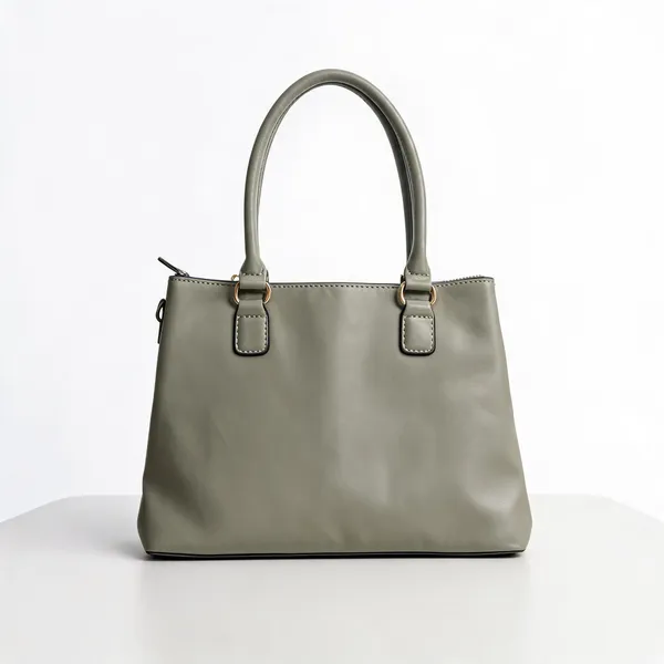 Grey_Pu_Leather_Structured_Tote_Bag_For_Women