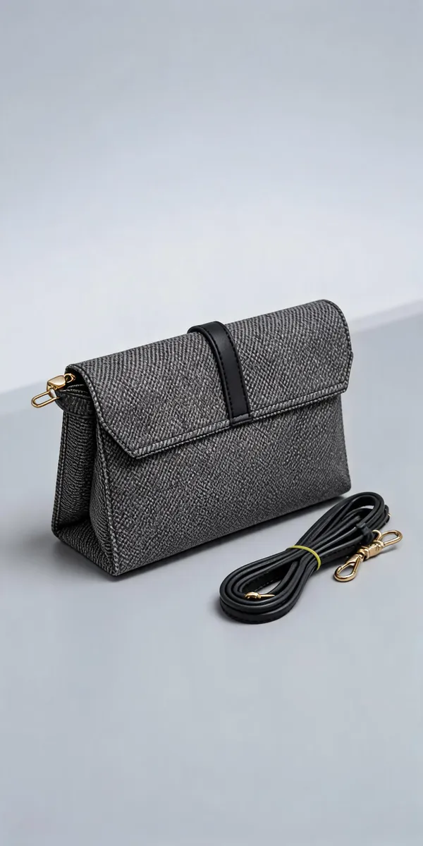 Grey_Pu_Leather_Textured_Crossbody_Bag_For_Women