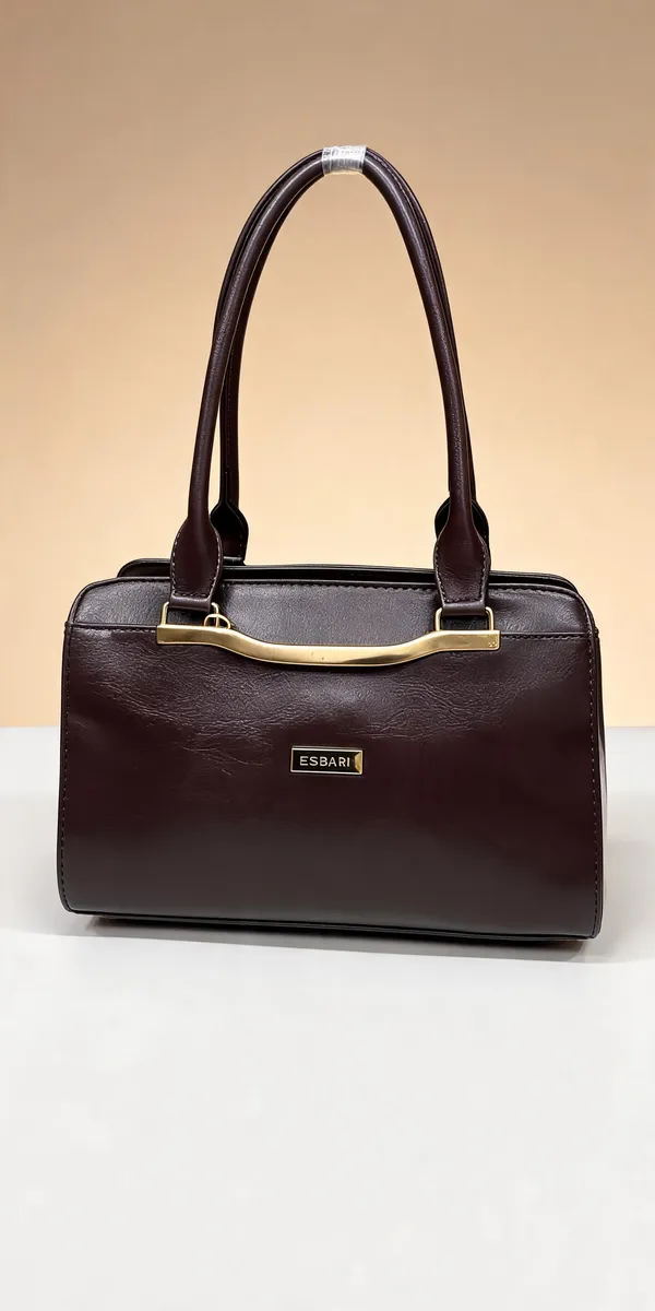 Brown_Pu_Leather_Structured_Handbag_For_Women