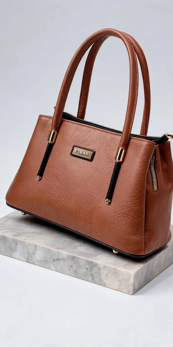 Brown_Pu_Leather_Structured_Tote_Bag_For_Women