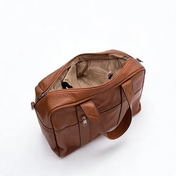 Brown_Pu_Leather_Structured_Handbag_For_Women