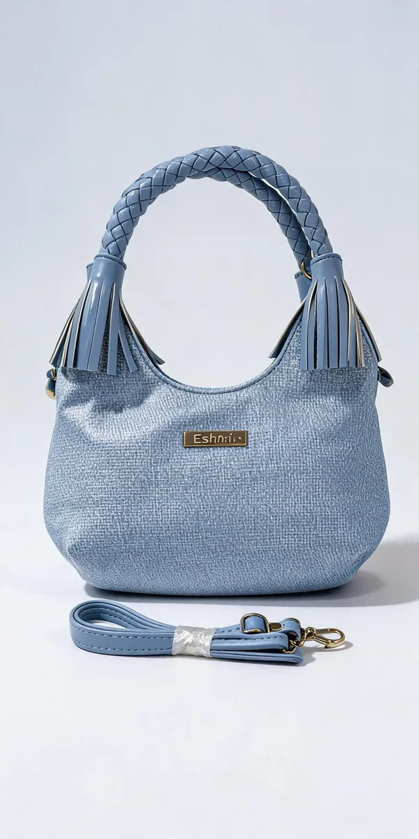 Blue_Pu_Leather_Braided_Handle_Handbag_For_Women
