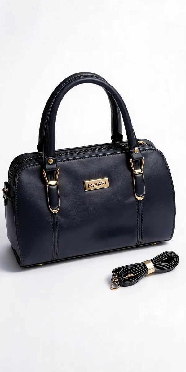 Black_Pu_Leather_Structured_Handbag_For_Women