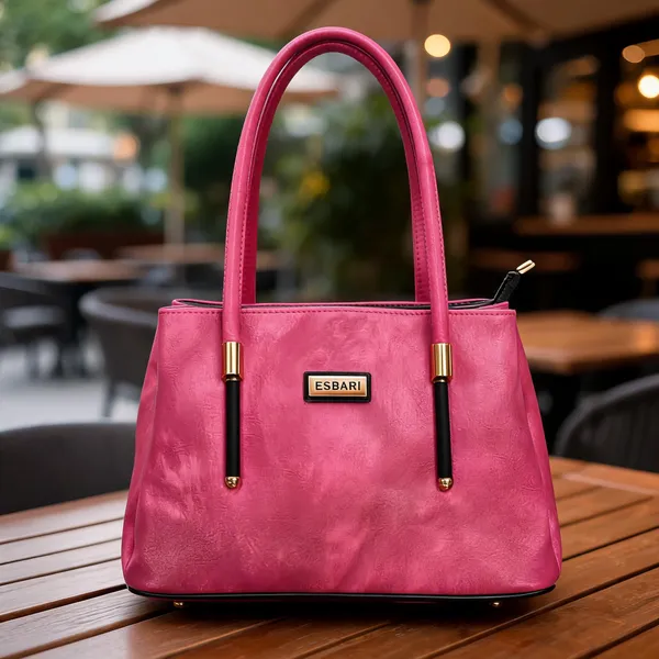 Pink_Pu_Leather_Tote_Bag_For_Women