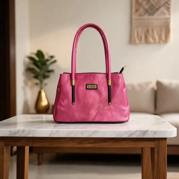 Pink_Pu_Leather_Tote_Bag_For_Women