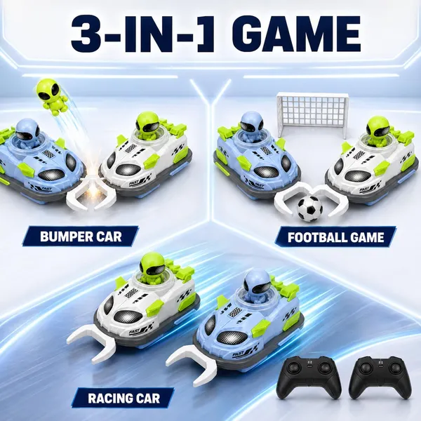 Rc_Bumper_Car_With_Football_Game_And_Robot_Eject_Battle