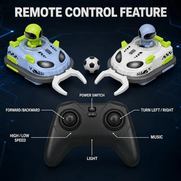 Rc_Bumper_Car_With_Football_Game_And_Robot_Eject_Battle