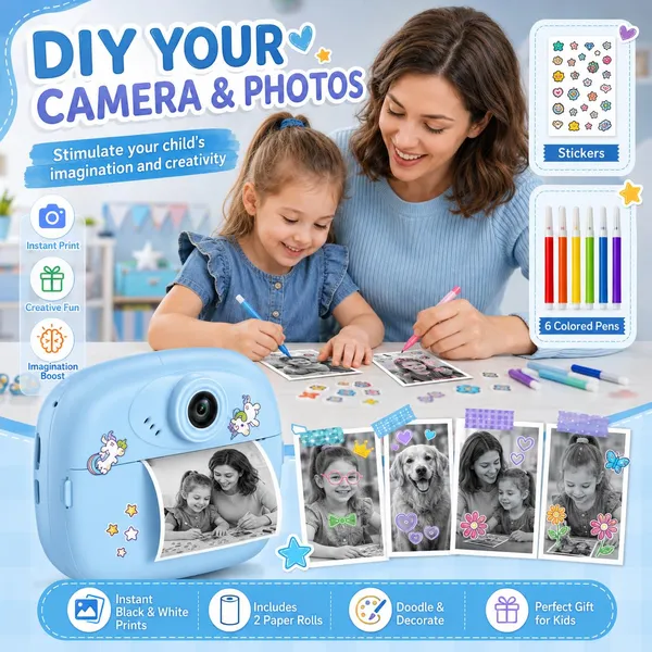 Kids_Instant_Print_Camera_With_Thermal_Paper