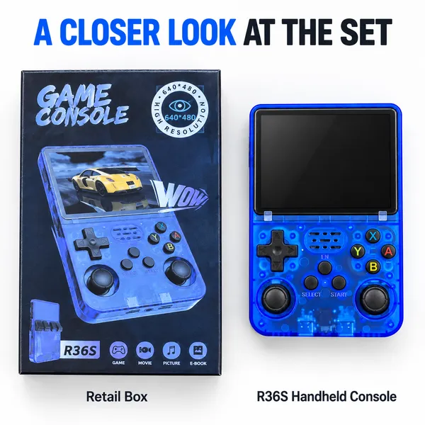 Blue_Transparent_R36S_Handheld_Gaming_Console